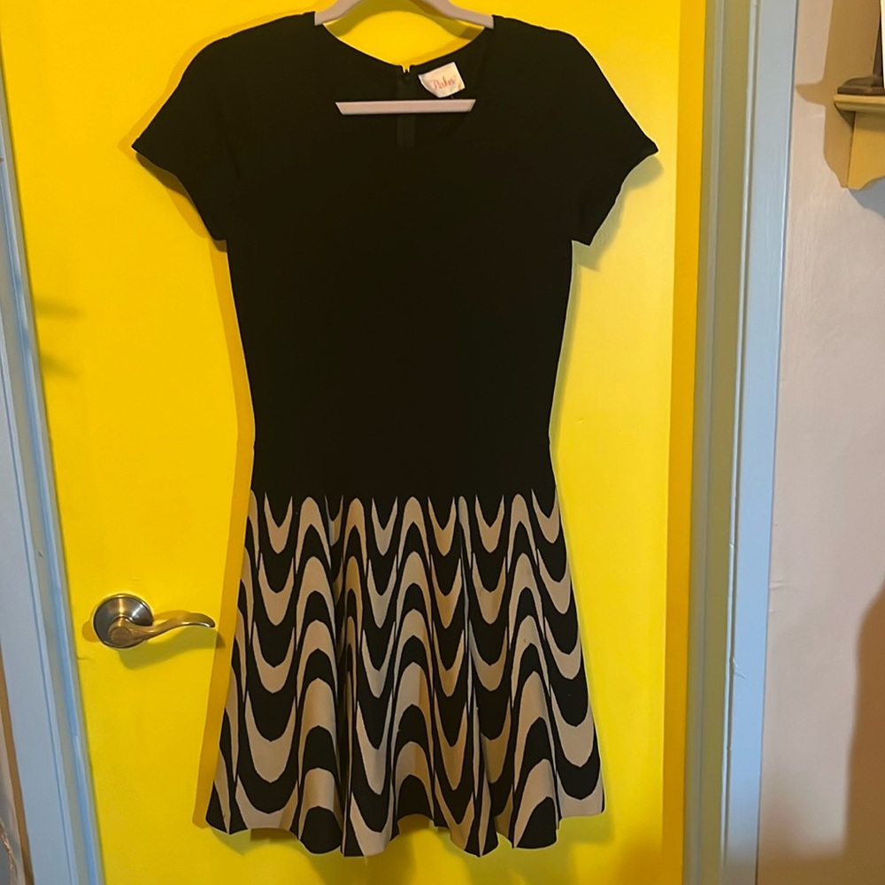 Black and tan Parker dress
